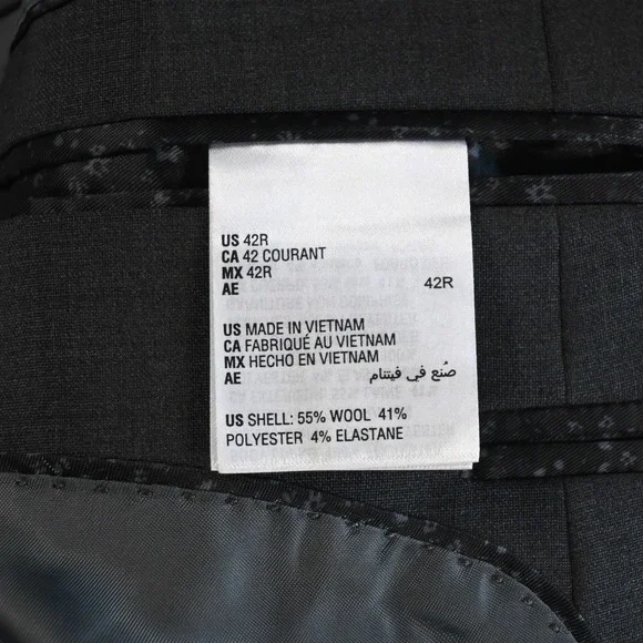Bar III 42R 32x32 Gray Skinny Fit Mens Jacket Pants Suit